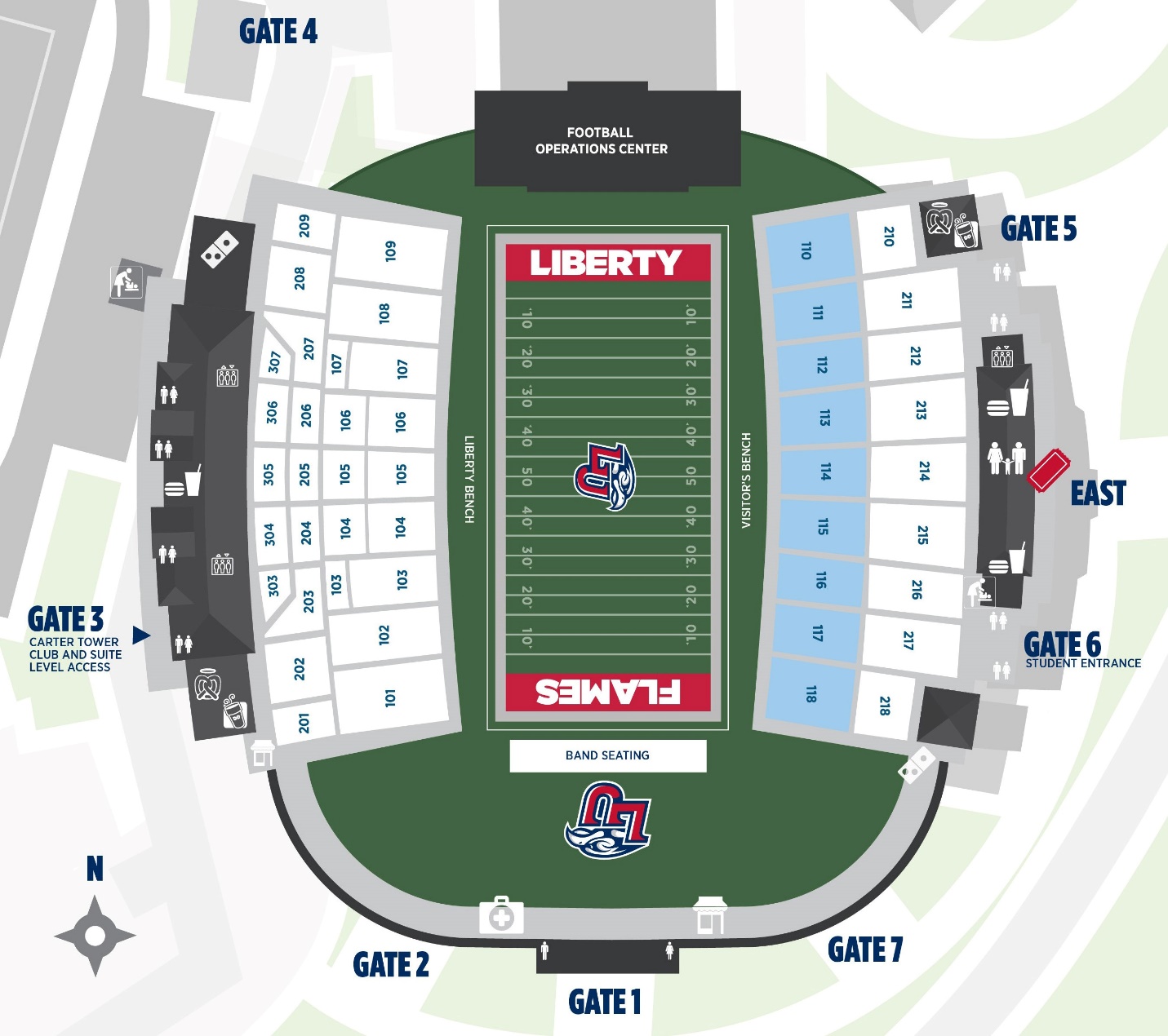 Liberty University Williams Stadium Seating Chart
